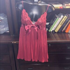 Red Lace Babydoll Lingerie
